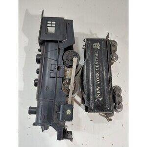 Marx O Gauge Model Railroad 0-4-0 Wind Steam Engine w/New York Central Tender